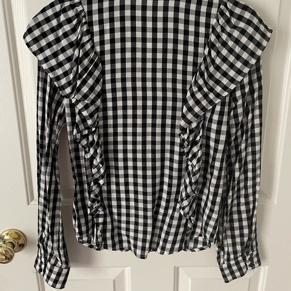 Black and white gingham button down - Picture 2 of 3